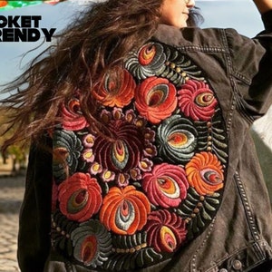 Floral Denim Jacket | Women&#39;s Fashionable Jacket | Comfortable Clothing