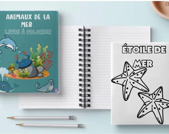 Livre d'animaux de la mer pour colorier