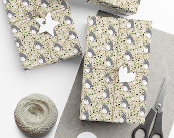 Papeles de regalo inspirados en Totoro, regalo de Navidad, regalo divertido, amantes del anime, regalo para ella, regalo para él, papel de regalo, papel para la vuelta al cole