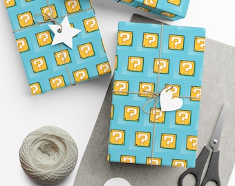 Mario Inspired Wrapping Paper, Fun Gift