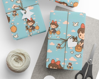 Anime inspired wrapping paper, Christmas , gift
