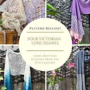 eBook - Four Victorian Long Shawl Knitting Patterns