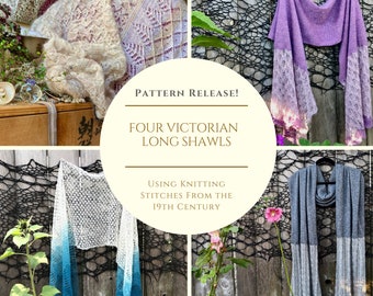 eBook - Four Victorian Long Shawl Knitting Patterns