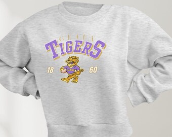 Geaux Tigers Vintage LSU Sweatshirt Trendy Lsu Football Top Cute Game Day Apparel Louisiana State Football LSU Sweatshirt