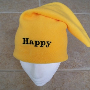 HAPPY the Dwarf Hat, Name Embroidered, Child Size