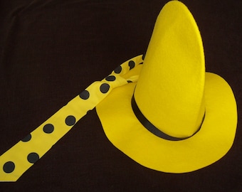 PARA NIÑOS: Conjunto de sombrero y corbata, Hombre del sombrero amarillo