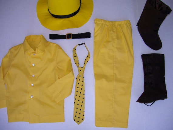Uomo con il cappello giallo Costume per bambini taglie | Etsy Italia