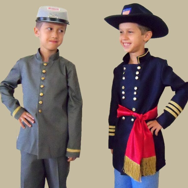 Boys Civil War Black Jumpsuits Costume Halloween Party Wear main image 0