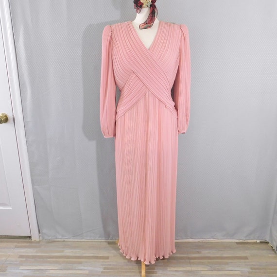 Vintage Long Pink Dress - Large