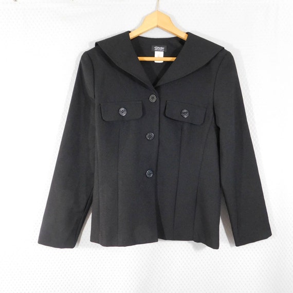 Blazer - Vintage Blazer - Vintage Black Sailor Bl… - image 5