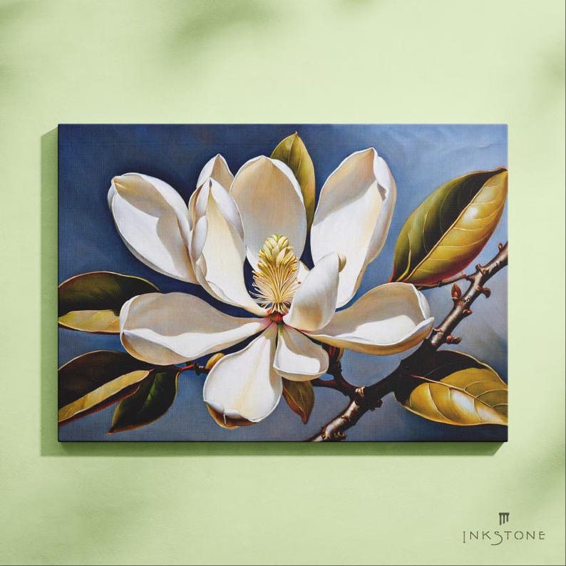 Floating Lotus Large Canvas Painting Interior Art Ready to Hang for