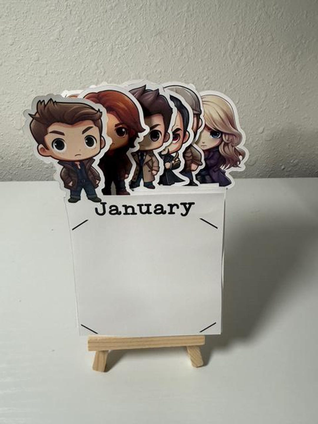 Stagger Characters Supernatural Show Staggered Pages W/characters Desk Calendar 2026 ...