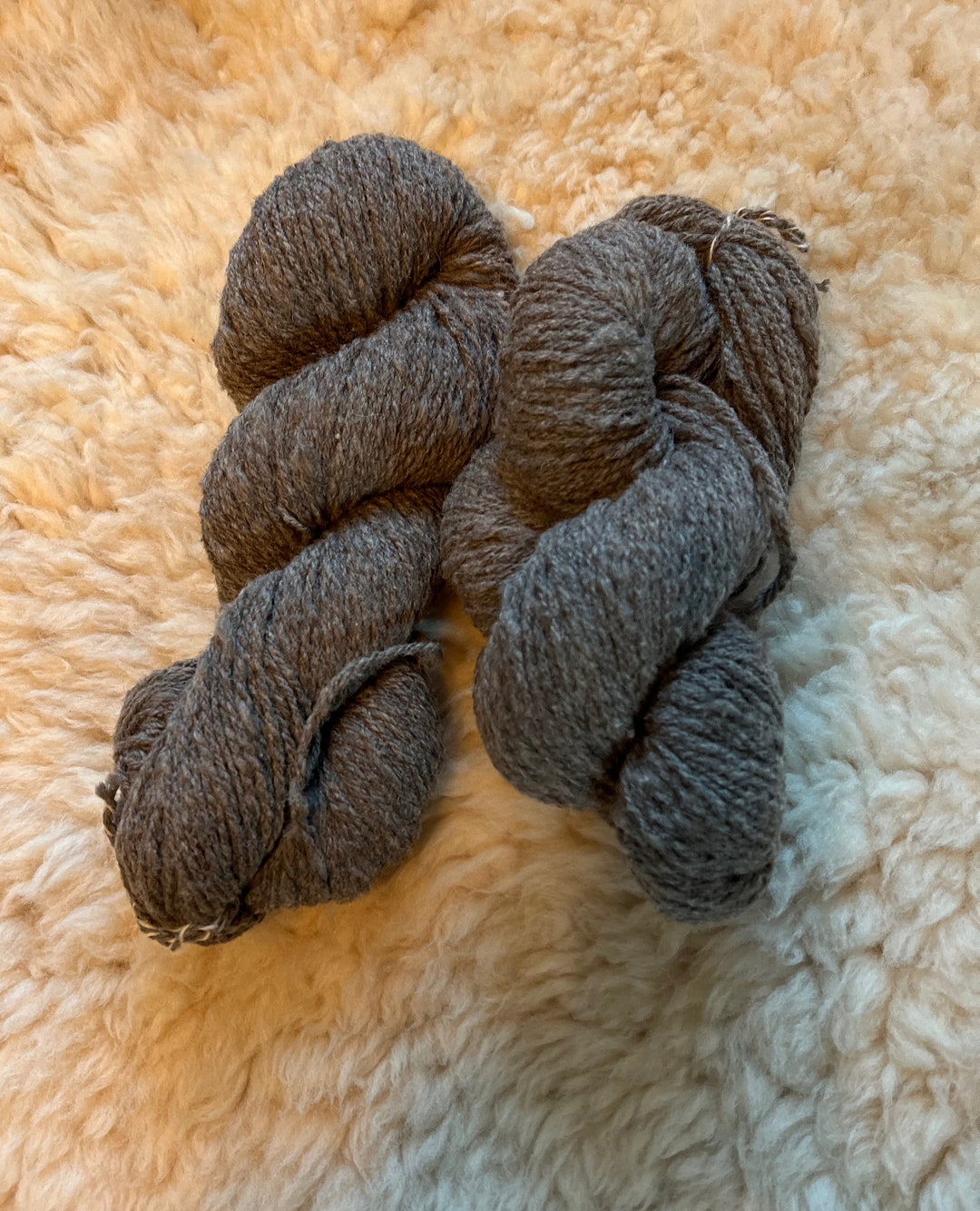 Merino and Mohair Gray Brown Yarn Fresh From the Mill - Etsy