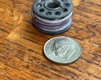 Purple Lampwork Glass Threaded Bobbin, Nancy Gant, Collector's Item