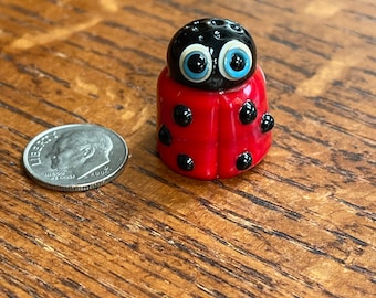 Ladybug Thimble, Lampwork Glass, Simply Lampwork by Nancy Gant, SRA G55