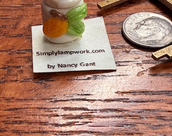 Miniature Glass Jar. Doll House, Fairy Garden or add to your Collection. Glass Lampwork by Nancy Gant SRA G55