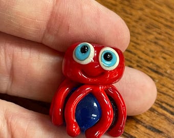 Octopus BHB, Lampwork Big Hole Bead, Simply Lampwork by Nancy Gant, SRA G55