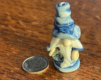 Bearded Wizard, Lampwork Bead, Simply Lampwork by Nancy Gant, SRA G55