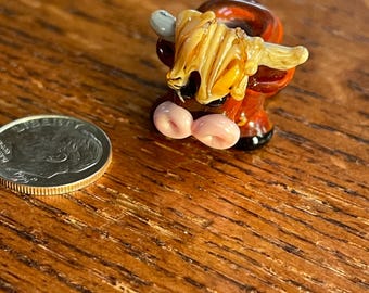 Highland Cow Lampwork Big Hole Bead, Simply Lampwork by Nancy Gant, SRA G55