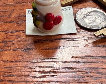 Miniature Glass Jar. Doll House, Fairy Garden or add to your Collection. Glass Lampwork by Nancy Gant SRA G55