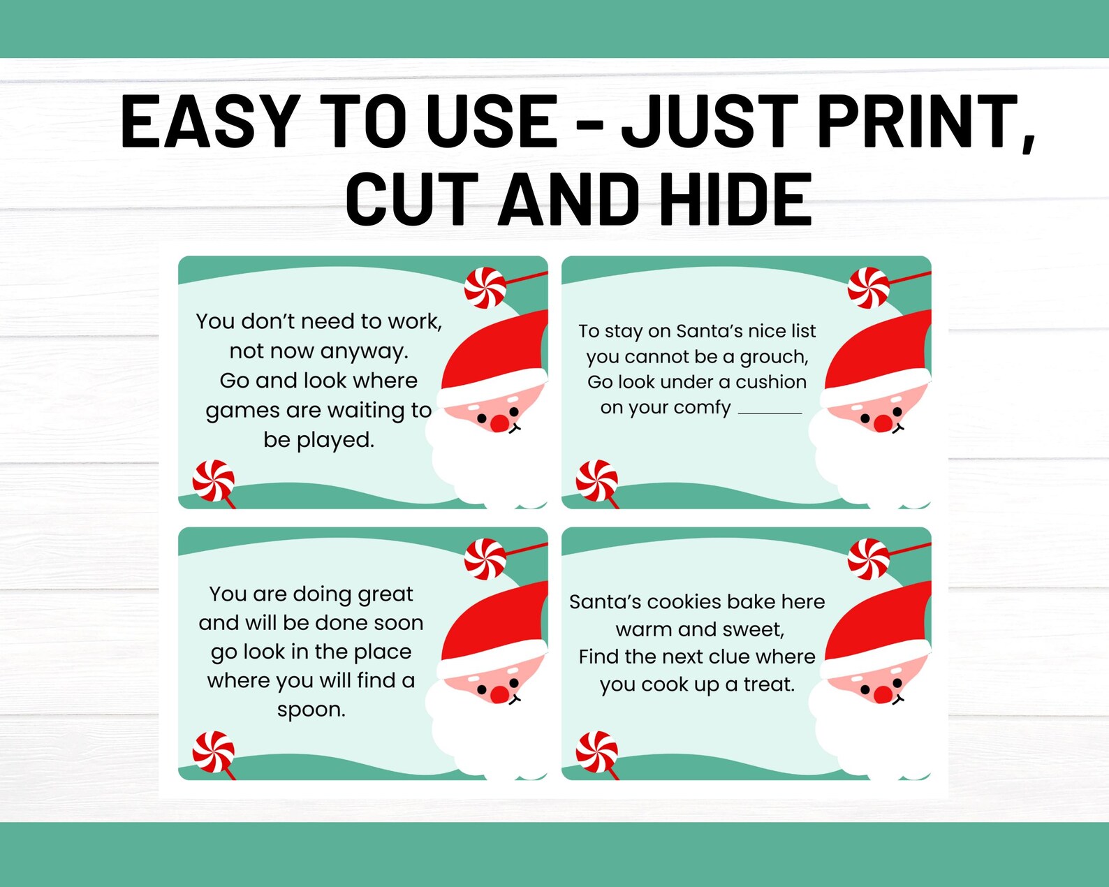 Indoor Christmas Treasure Hunt | Christmas Scavenger Hunt | Printable ...