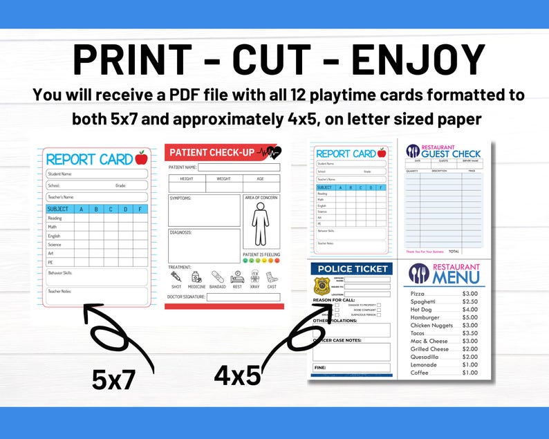 Playtime Mega Bundle, Pretend Play Print, Toy Printable, Dramatic Play ...