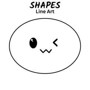 Shapes Kids Coloring Book Printable Coloring Books for Kids, Suitable