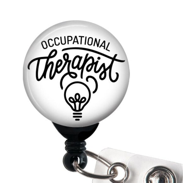 Retractable Badge Reel - OT Occupational Therapist / Occupational Therapy - Badge Holder with Swivel Clip