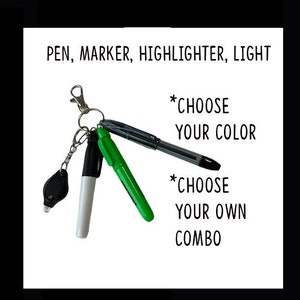 Badge Reel Accessory / Mini Pen, Permanent Marker, Folding