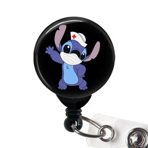 Retractable Badge Reel Stitch Nurse / Disney Inspired / Badge