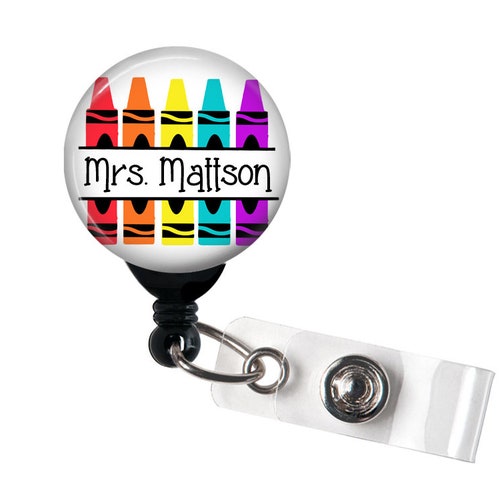 Kindergarten Teacher Badge Holder Retractable Badge Reel Etsy