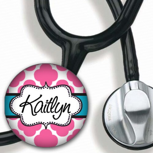 Stethoscope ID Tag Leopard Nurse Personalized Etsy