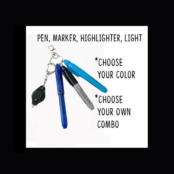 Badge Pen Set, Nurse Badge Reel Clip, Badge Reel, Mini Pen, Mini Sharpie,  Mini Highlighter, 4.5 Trauma Shears, Badge Reel Accessories 