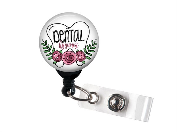 Retractable Badge Reel Dental Hygienist Floral Badge Holder With Swivel  Clip / Dentist Office Badge / RDH -  Canada