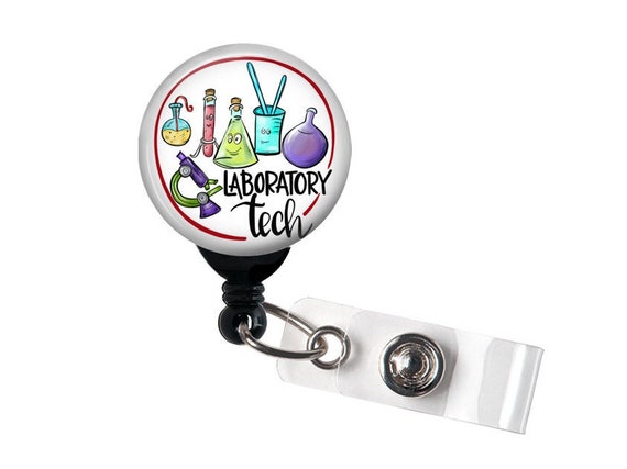 Retractable Badge Reel Laboratory Tech Cute Badge Holder / Lab Tech /  Laboratory Technician -  Canada