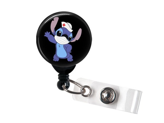 Retractable Badge Reel Stitch Nurse / Disney Inspired / Badge Holder With  Swivel Clip, Cute Badge Reel, Trendy Badge 