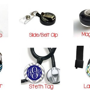 Personalized Badge Reel, Floral Steth Heart, Retractable Badge Holder, Steth Tag, Lanyard, Carabiner / Nurse Badge / RT Badge image 2