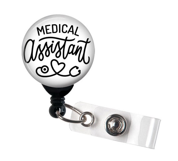 Medical Assistant Badge Reel, Retractable Badge Holder With Swivel