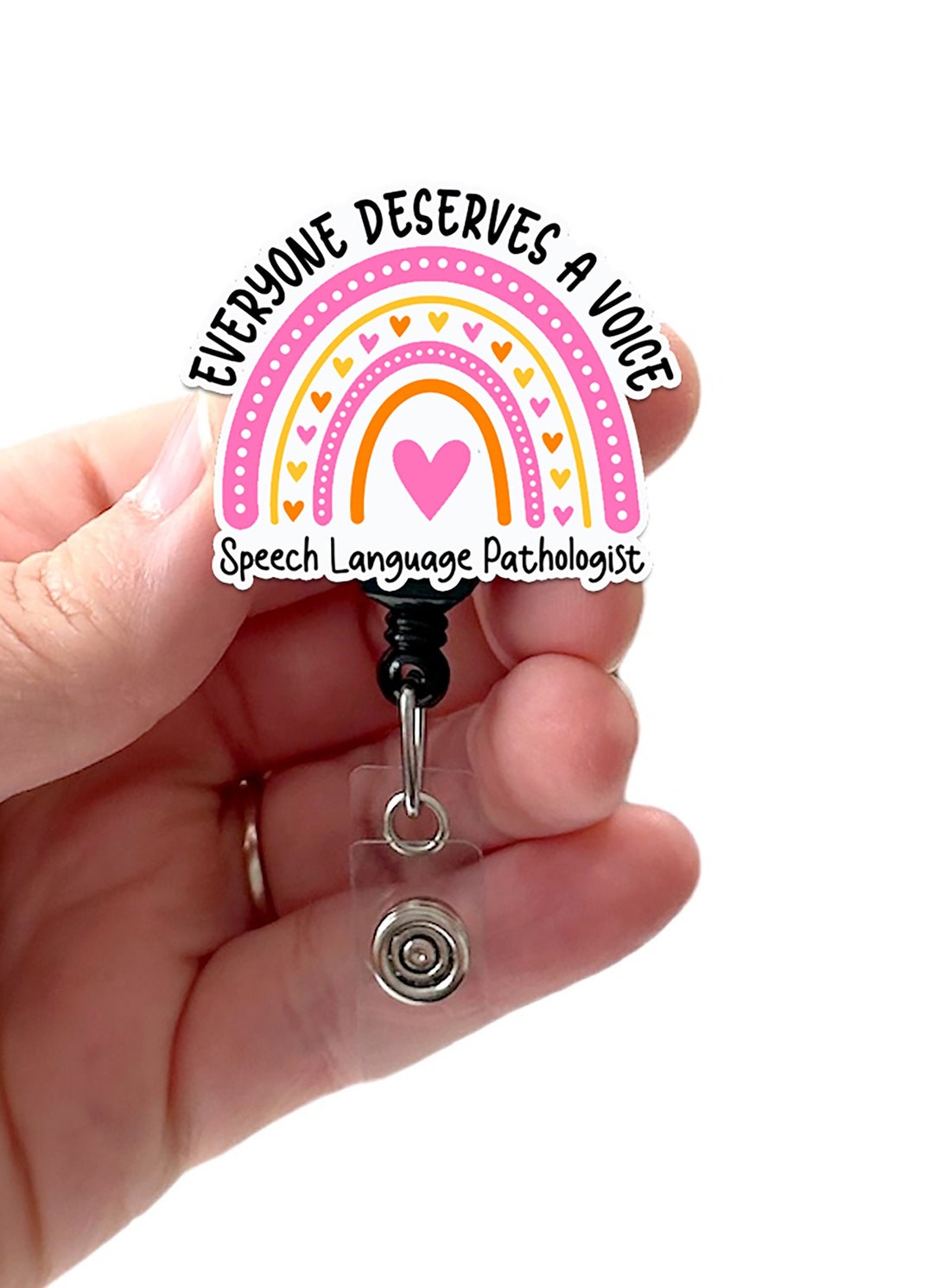 Slp Ribbons SLP Badge Reel Acrylic, Speech Language, Pathologist, Badge Reel , Boho ...