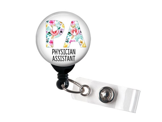 Retractable Badge Reel Physician Assistant Floral Badge Holder With Swivel  Clip / PA Badge / Hospital Badge / PA -  Canada