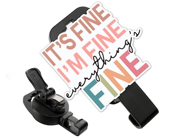 MRI Safe Badge Holder, It's Fine I'm Fine Everything's Fine Acrylic, Retractable Badge, Non Ferrous Badge,  MRI Safe Badge Reel, Radiology