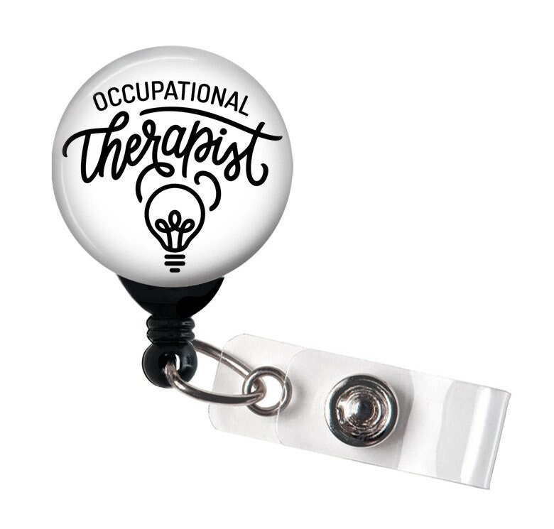 Retractable Badge Reel - OT Occupational Therapist / Occupational Therapy - Badge Holder with Swivel Clip