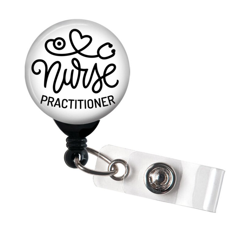 Retractable Badge Reel Nurse Practitioner Badge Holder Etsy