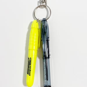 Nurse Pen Set, Badge Reel Accessories / Mini Pen, Permanent Marker, Highlighter, LED Light - Your choice - Attach to Your Badge Holder