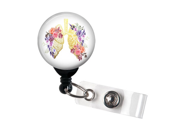Retractable Badge Reel Floral Lungs With Swivel Clip / Nurse Badge / Doctor  Badge / RT / Respiratory Therapist -  Canada
