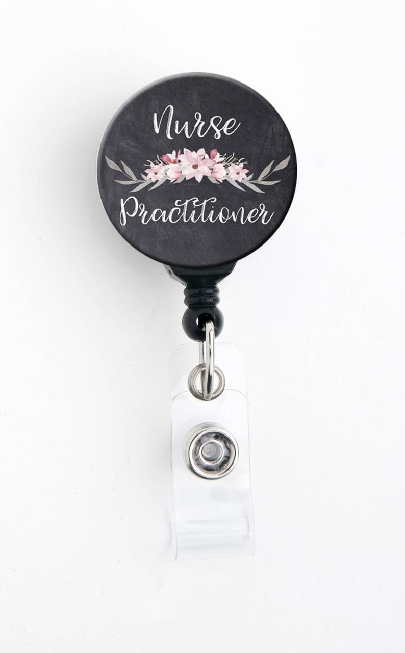 Retractable Badge Reel Nurse Practitioner Badge Holder Etsy