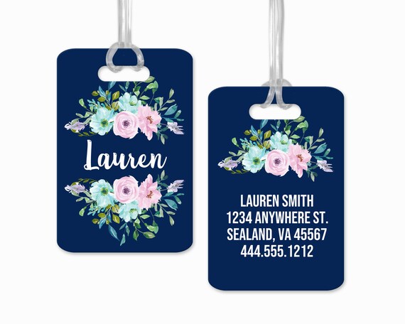 The Journey Personalized Luggage Tag 2 Pc Set