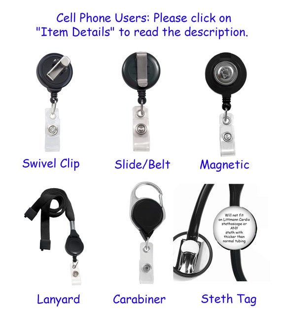 Retractable Badge Reel With Alligator Clip - Smiley Face Design ID Holder For Work, Nurses, Teachers
