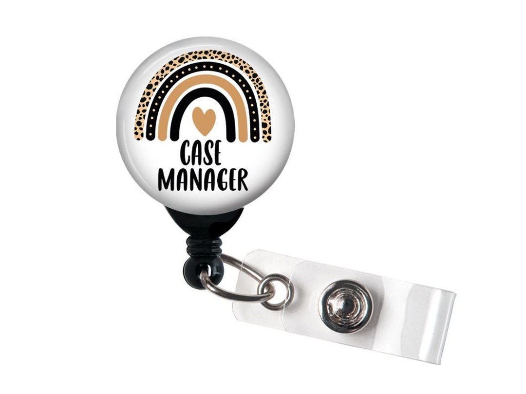 Case Manager Badge Reel, Rainbow, Retractable Badge Holder With Swivel  Clip, Slide/belt Clip, Carabiner, Nurse Case Manager 