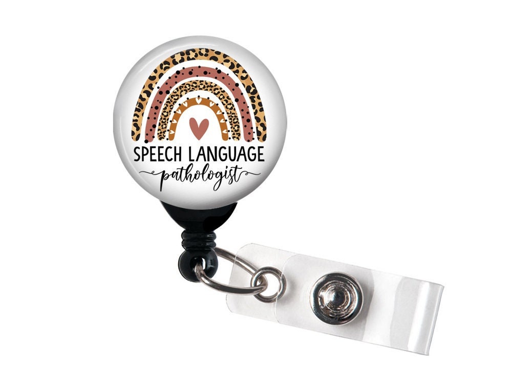 Retractable Badge Reel Speech Language Pathologist SLP Badge